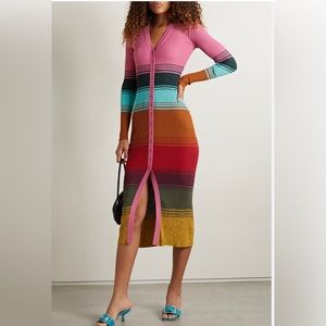 Staud striped knit dress